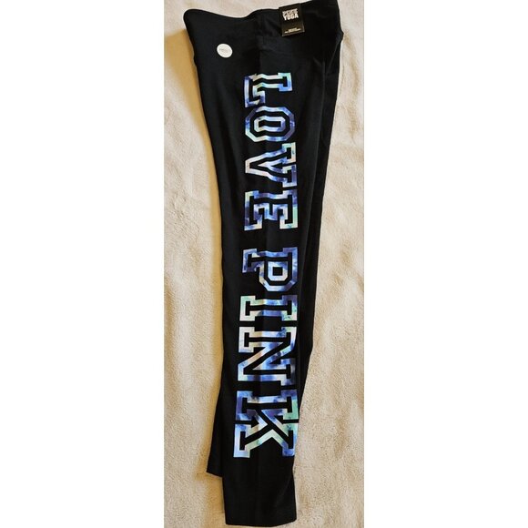 Victoria Secrets PINK Women High Waist Cotton full length, Medium, Black W/ Tags - Picture 3 of 13